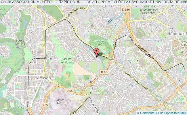 plan association Association Montpellieraine Pour Le Developpement De La Psychiatrie Universitaire Montpellier