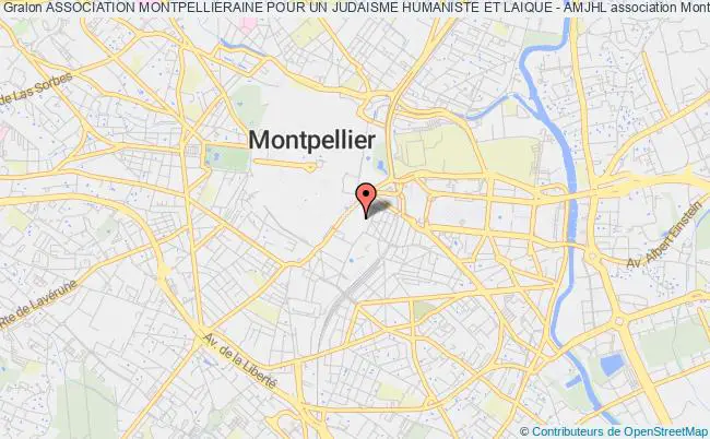 plan association Association Montpellieraine Pour Un Judaisme Humaniste Et Laique - Amjhl Montpellier