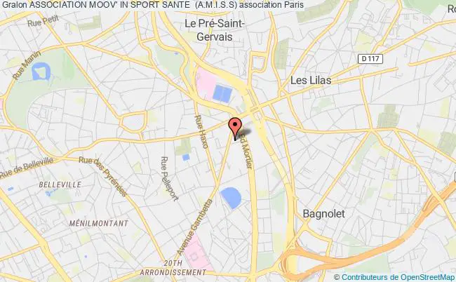plan association Association Moov' In Sport Sante  (a.m.i.s.s) PARIS