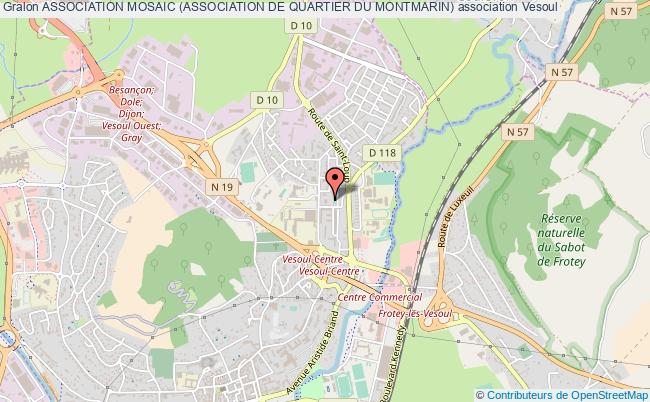 plan association Association Mosaic (association De Quartier Du Montmarin) Vesoul