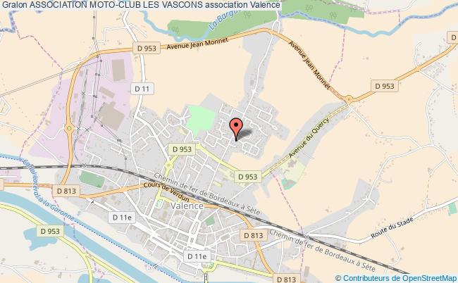 plan association Association Moto-club Les Vascons Valence d'Agen