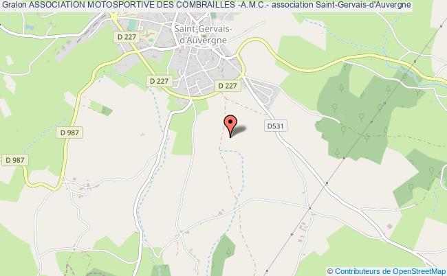 plan association Association Motosportive Des Combrailles -a.m.c.- Saint-Gervais-d'Auvergne