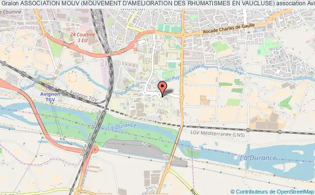 plan association Association Mouv (mouvement D'amÉlioration Des Rhumatismes En Vaucluse) Avignon