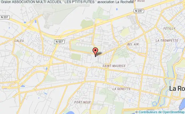 plan association Association Multi Accueil ' Les P'tits Futes ' La Rochelle