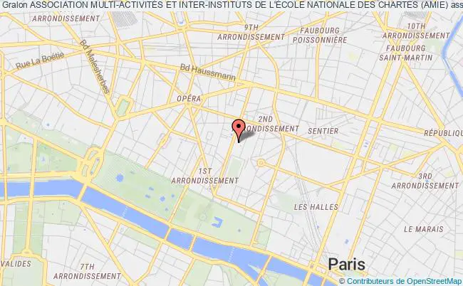 plan association Association Multi-activitÉs Et Inter-instituts De L'École Nationale Des Chartes (amie) Paris