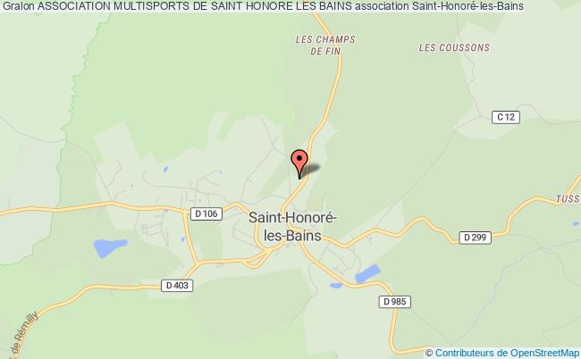 plan association Association Multisports De Saint Honore Les Bains Saint-Honoré-les-Bains