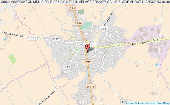 plan association Association Municipale Des Amis Du Jumelage Franco-gallois Wormhout-llandudno Wormhout