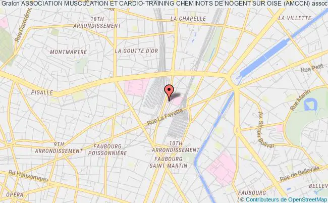 plan association Association Musculation Et Cardio-training Cheminots De Nogent Sur Oise (amccn) Paris