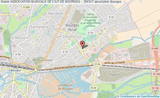 plan association Association Musicale De L'iut De Bourges -  Zik'iut Bourges