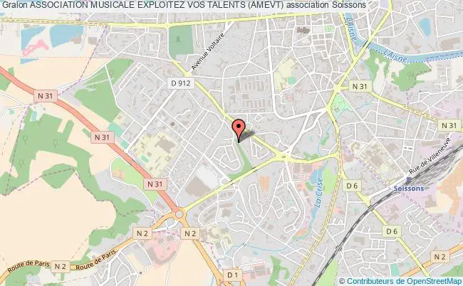plan association Association Musicale Exploitez Vos Talents (amevt) Soissons