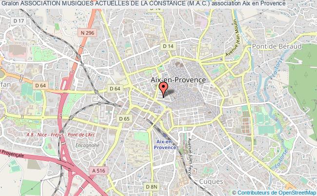 plan association Association Musiques Actuelles De La Constance (m.a.c.) Aix-en-Provence