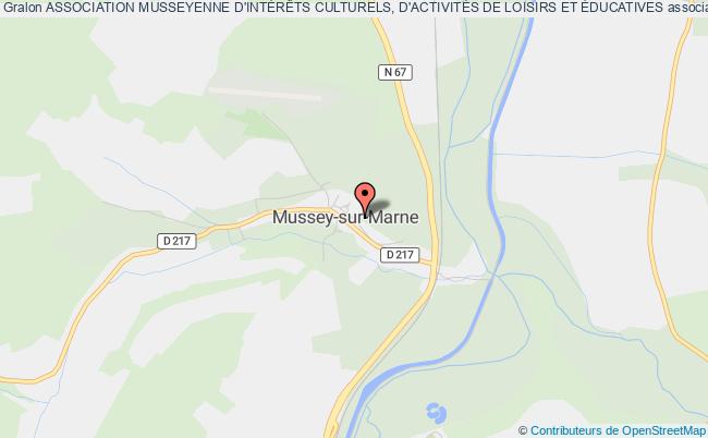 plan association Association Musseyenne D'intÉrÊts Culturels, D'activitÉs De Loisirs Et Éducatives Mussey-sur-Marne