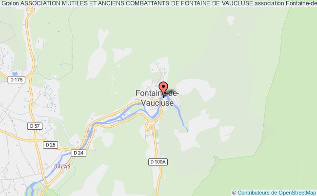 plan association Association Mutiles Et Anciens Combattants De Fontaine De Vaucluse Fontaine-de-Vaucluse