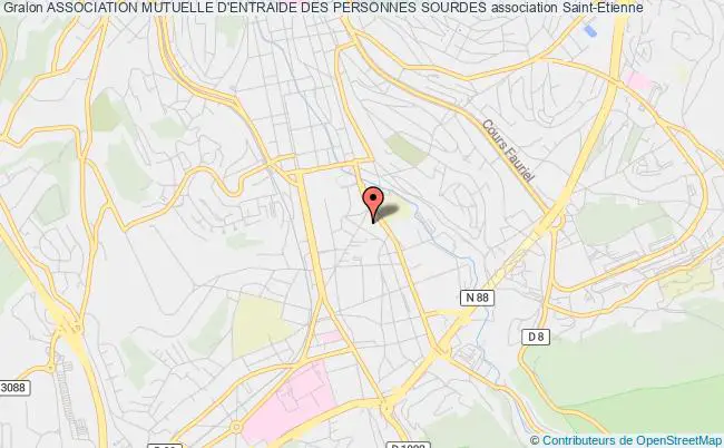 plan association Association Mutuelle D'entraide Des Personnes Sourdes Saint-Étienne