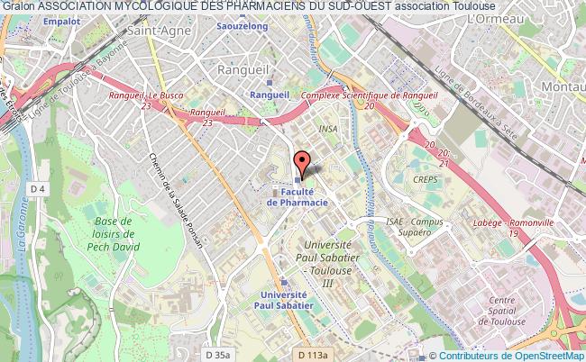 plan association Association Mycologique Des Pharmaciens Du Sud-ouest Toulouse