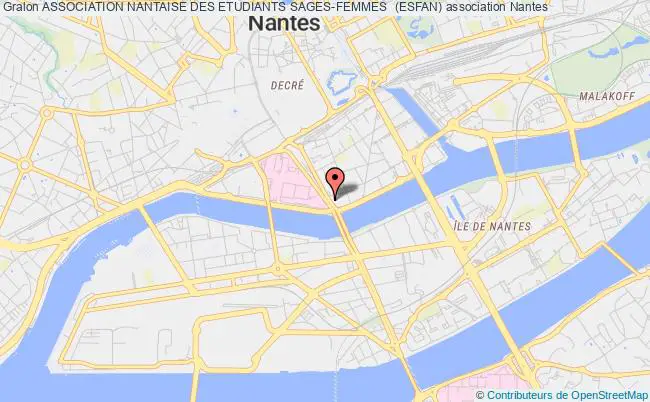plan association Association Nantaise Des Etudiants Sages-femmes  (esfan) Nantes