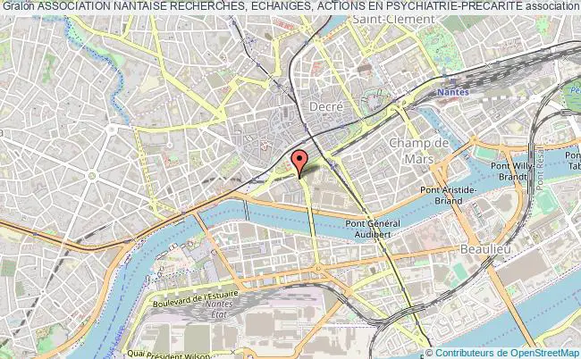 plan association Association Nantaise Recherches, Echanges, Actions En Psychiatrie-precarite Nantes Cedex 1
