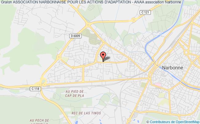 plan association Association Narbonnaise Pour Les Actions D'adaptation - Anaa Narbonne