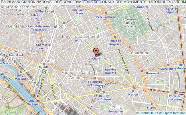 plan association Association National Des Conservateurs Regionaux Des Monuments Historiques (ancrmh) Paris