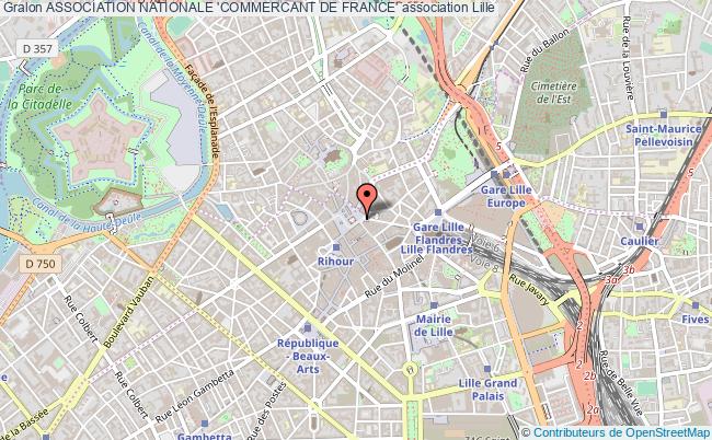plan association Association Nationale 'commercant De France' Lille