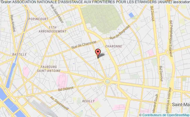 plan association Association Nationale D'assistance Aux Frontieres Pour Les Etrangers (anafe) Paris