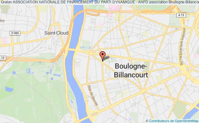 plan association Association Nationale De Financement Du Parti Dynamique - Anfd Boulogne-Billancourt
