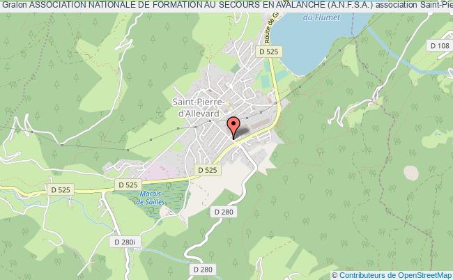 plan association Association Nationale De Formation Au Secours En Avalanche (a.n.f.s.a.) Saint-Pierre-d'Allevard
