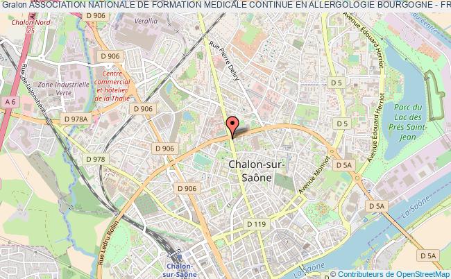 plan association Association Nationale De Formation Medicale Continue En Allergologie Bourgogne - Franche Comte (anaforcal Bourgogne Franche Comte) Chalon-sur-Saône