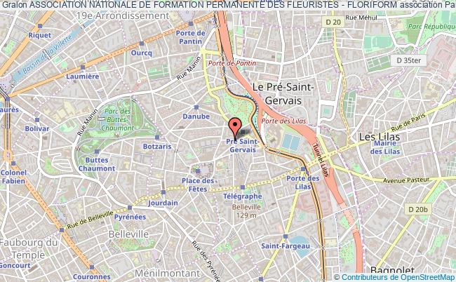 plan association Association Nationale De Formation Permanente Des Fleuristes - Floriform Paris