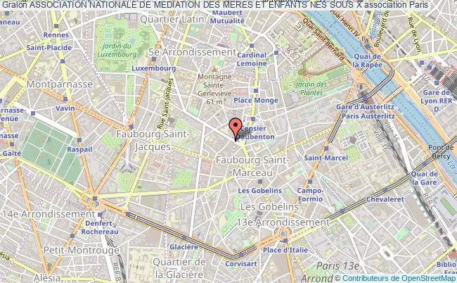 plan association Association Nationale De Mediation Des Meres Et Enfants Nes Sous X Paris
