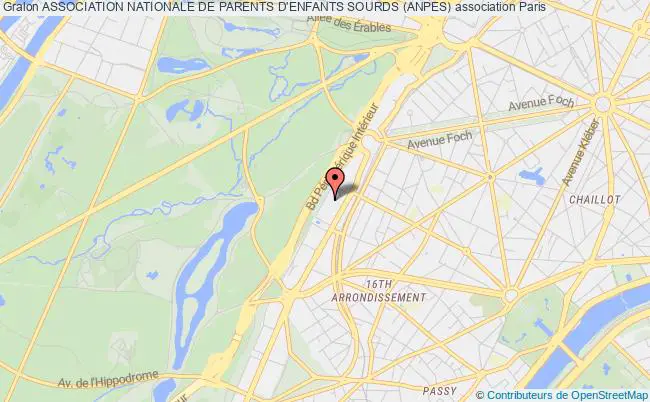 plan association Association Nationale De Parents D'enfants Sourds (anpes) Paris