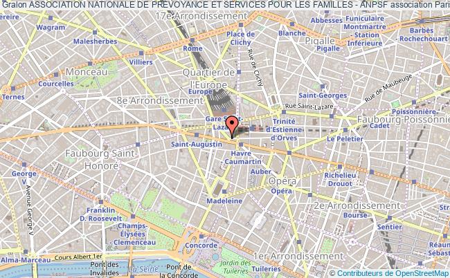 plan association Association Nationale De Prevoyance Et Services Pour Les Familles - Anpsf Paris