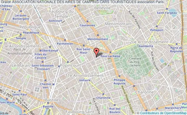 plan association Association Nationale Des Aires De Camping-cars Touristiques Paris