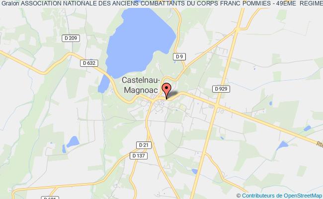 plan association Association Nationale Des Anciens Combattants Du Corps Franc Pommies - 49eme  Regiment D'infanterie Castelnau-Magnoac