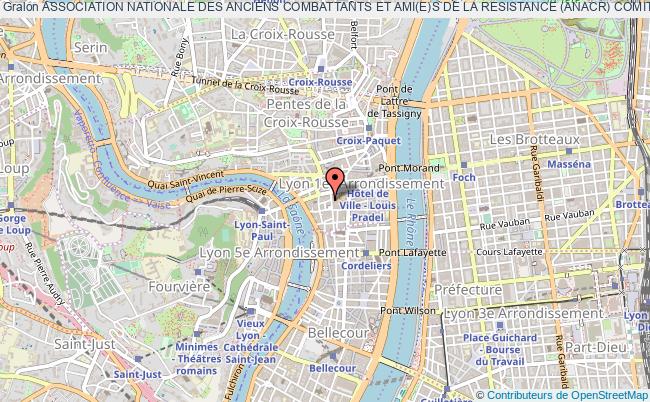 plan association Association Nationale Des Anciens Combattants Et Ami(e)s De La Resistance (anacr) Comite Departemental Du Rhone Lyon