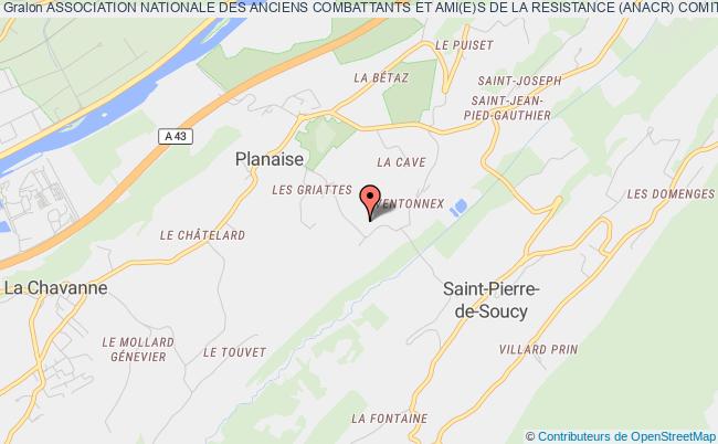 plan association Association Nationale Des Anciens Combattants Et Ami(e)s De La Resistance (anacr) Comite Local De Coeur De Savoie Coise-Saint-Jean-Pied-Gauthier