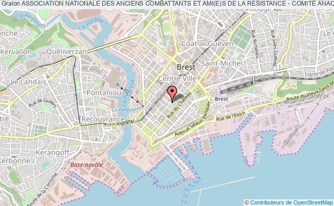 plan association Association Nationale Des Anciens Combattants Et Ami(e)s De La RÉsistance - ComitÉ Anacr De Brest Brest