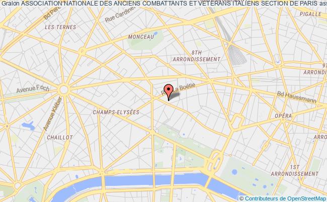 plan association Association Nationale Des Anciens Combattants Et Veterans Italiens Section De Paris Paris