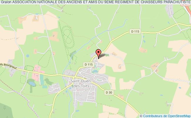 plan association Association Nationale Des Anciens Et Amis Du 9eme Regiment De Chasseurs Parachutistes Saint-Ouën-des-Toits