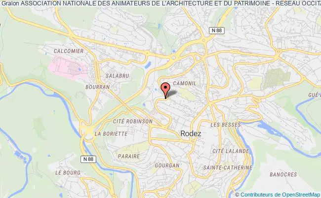 plan association Association Nationale Des Animateurs De L'architecture Et Du Patrimoine - RÉseau Occitanie Rodez