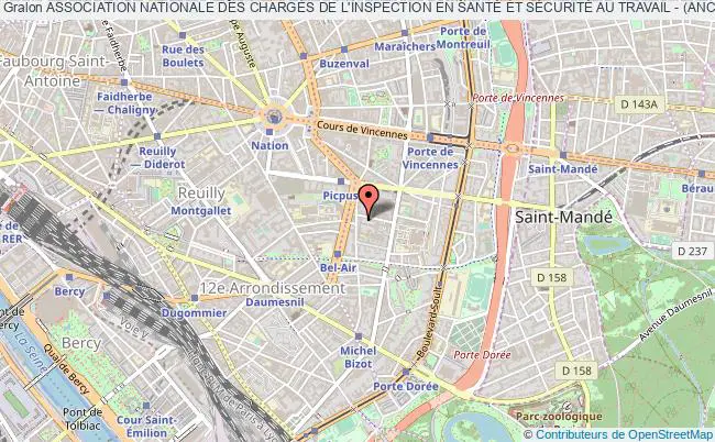 plan association Association Nationale Des ChargÉs De L'inspection En SantÉ Et SÉcuritÉ Au Travail - (ancisst) PARIS