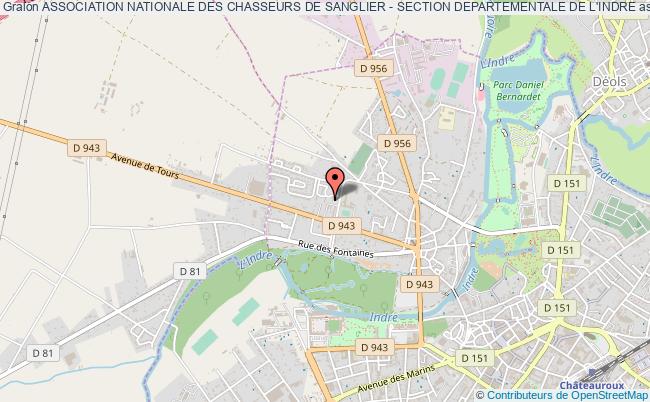 plan association Association Nationale Des Chasseurs De Sanglier - Section Departementale De L'indre Châteauroux