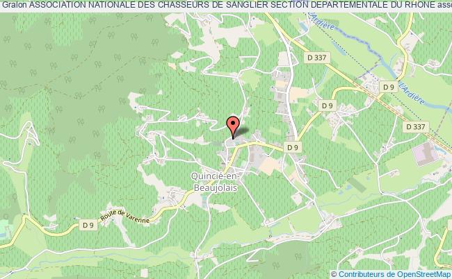 plan association Association Nationale Des Chasseurs De Sanglier Section Departementale Du Rhone Quincié-en-Beaujolais