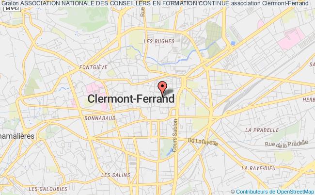 plan association Association Nationale Des Conseillers En Formation Continue Clermont-Ferrand
