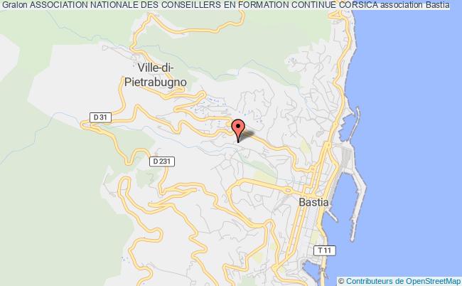 plan association Association Nationale Des Conseillers En Formation Continue Corsica Bastia