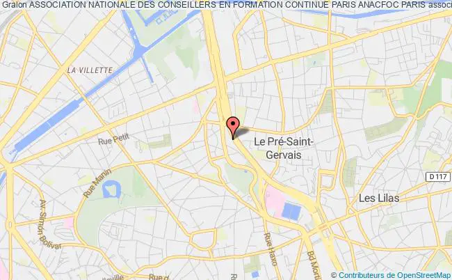 plan association Association Nationale Des Conseillers En Formation Continue Paris Anacfoc Paris Paris