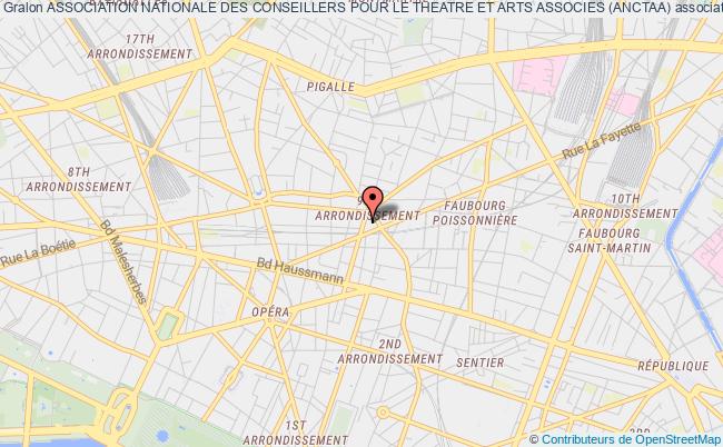 plan association Association Nationale Des Conseillers Pour Le Theatre Et Arts Associes (anctaa) Paris