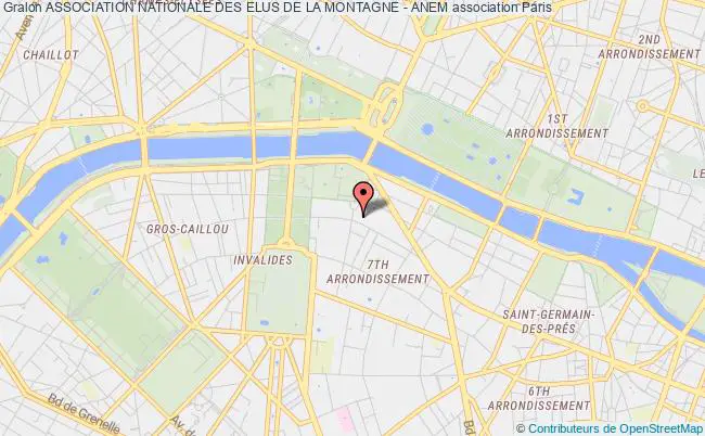 plan association Association Nationale Des Elus De La Montagne - Anem Paris
