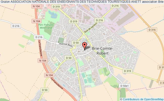 plan association Association Nationale Des Enseignants Des Techniques Touristiques Anett Brie-Comte-Robert
