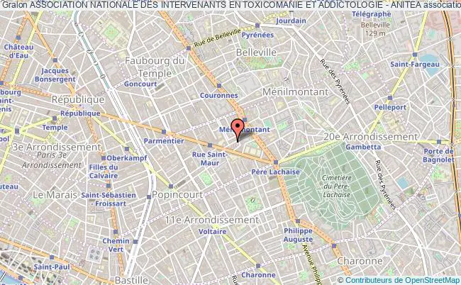 plan association Association Nationale Des Intervenants En Toxicomanie Et Addictologie - Anitea Paris